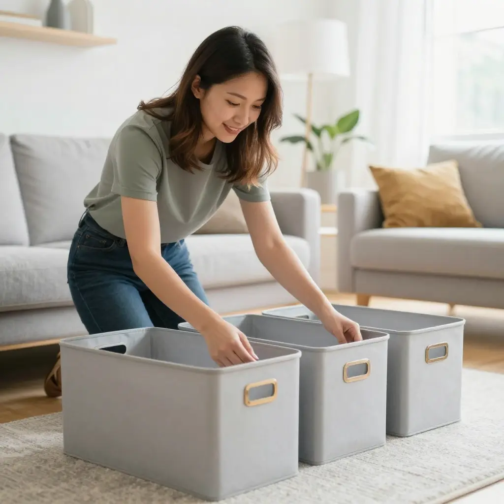 Professional organizer at work